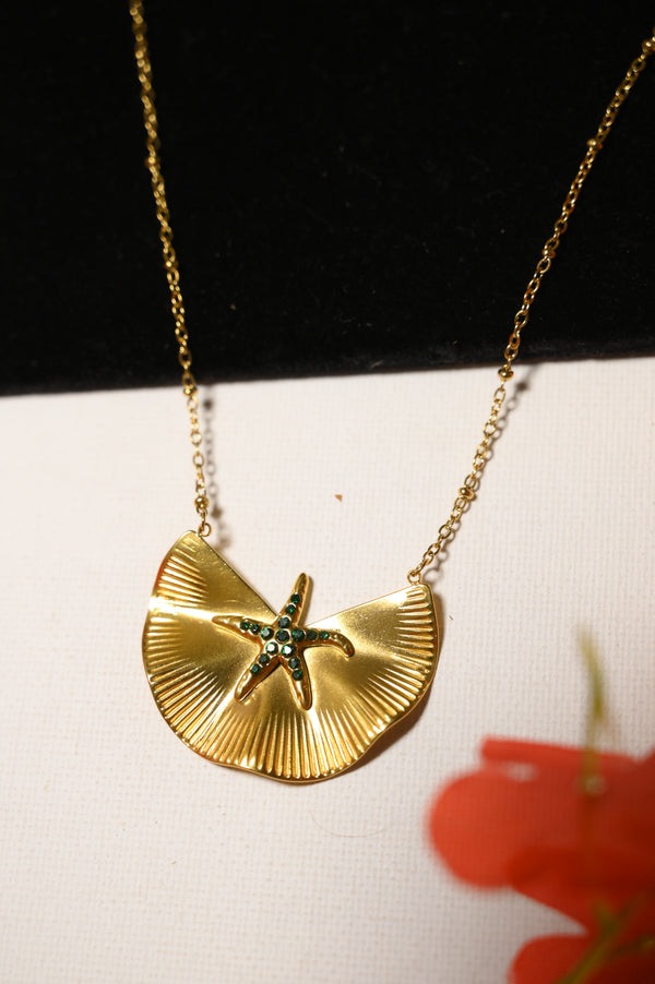 Floral Flourish Gold Plated Pendant Chain