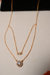 Double Chain Diamond Pendant Chain