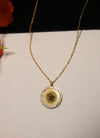 Stylish Round Shape Gold Plated Pendant Chain