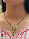 AD Studded Circular Shaped Mangalsutra