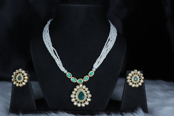 Meraki White Pearl Gold Plated Mala