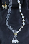 Beads And Pearls Diamond Studded Mala