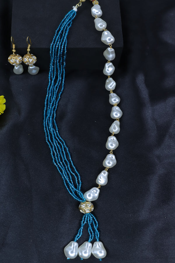 Beads And Pearls Diamond Studded Mala