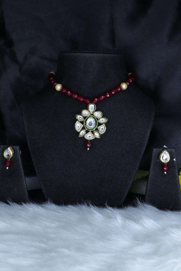 Crystal Pearls Gold Plated Mala