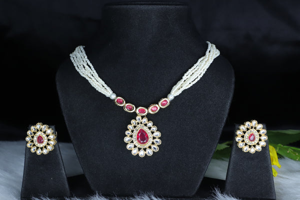 Meraki White Pearl Gold Plated Mala