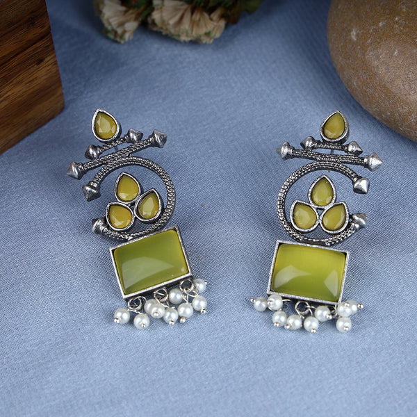 Classic Glow Silver Oxidized Earrings