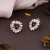 Sparkling Zircon Heart Shape Studs