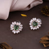 Sparkling Zircon Heart Shape Studs