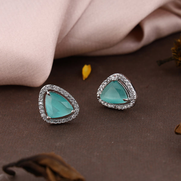 Silver Single Stone Stud