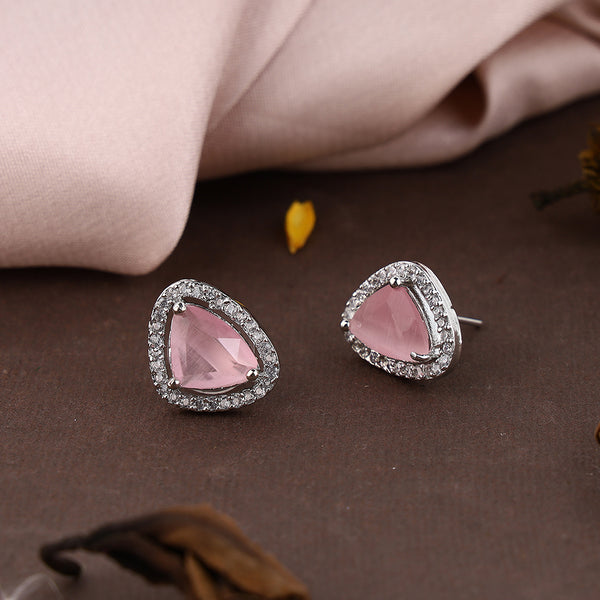 Silver Single Stone Stud