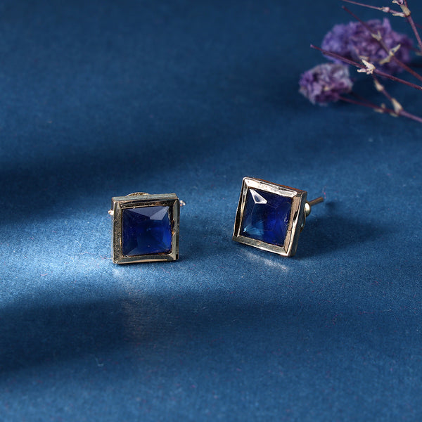 Square Shaped Stone Studded Earring