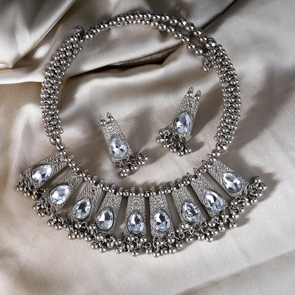 Latest Stylish Fancy Oxidized Tribal Necklace