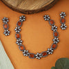 Beautiful Floral Design Diamond Choker Set