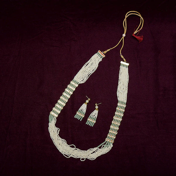 Multilayered Beads mala with Pearl