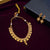Meraki Lovely Designer Gold Plated Ruby Studded Kerala Style Necklace Set