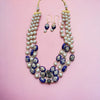 Triple Layer Blue & White Beads Mala