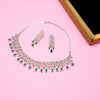 CZ Studded Diamond Look Necklace Set