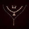 CZ Necklace with Rose Gold Plating Hip-hop Style