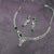 Green Stone Diamond Necklace Sets
