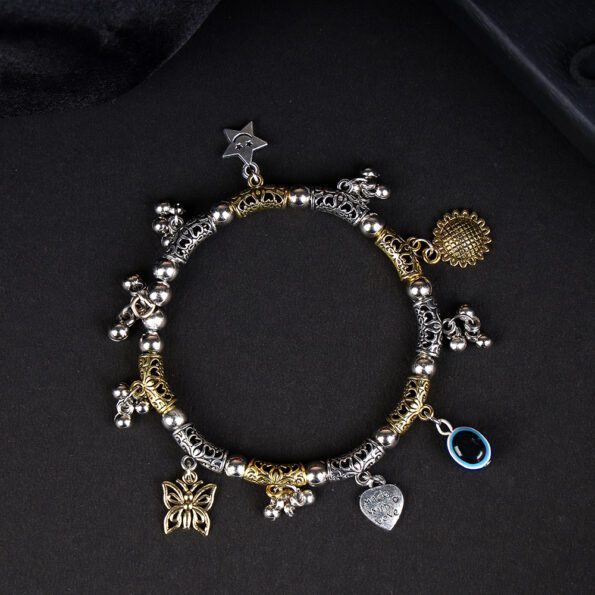 Premium Quality Oxidized Evil Eye Bracelet