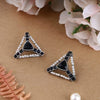 Triangle Shape Silver Earrings