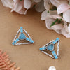 Triangle Shape Silver Earrings