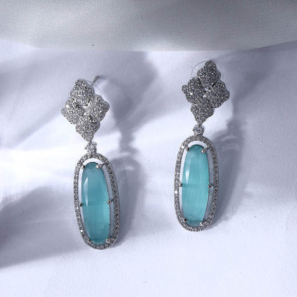 Beautiful Solitaire CZ Doublet Earring