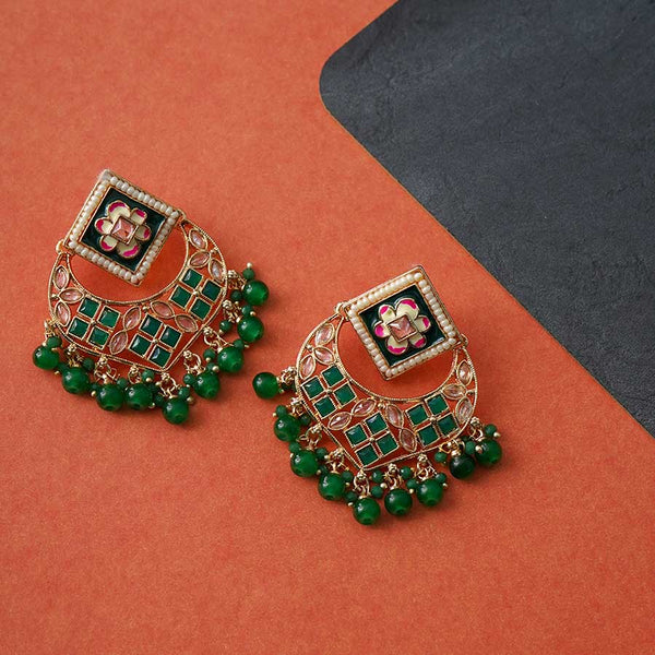 Traditional Meenakari Kundan Studded Earring