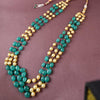 Blue Green Beads Necklace