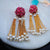 Faux Pearls Floral Earrings