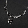 Circle Silver Plated CZ Embellished Jewelry Set