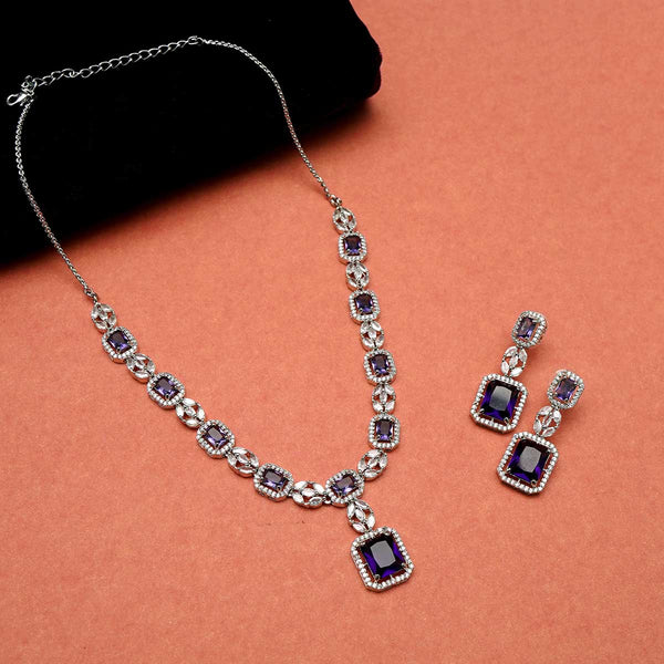 Meraki American Diamond Neckpiece