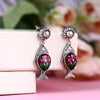 Fish Design Earring with Handprinted