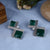 Cross Style Earring with Stone