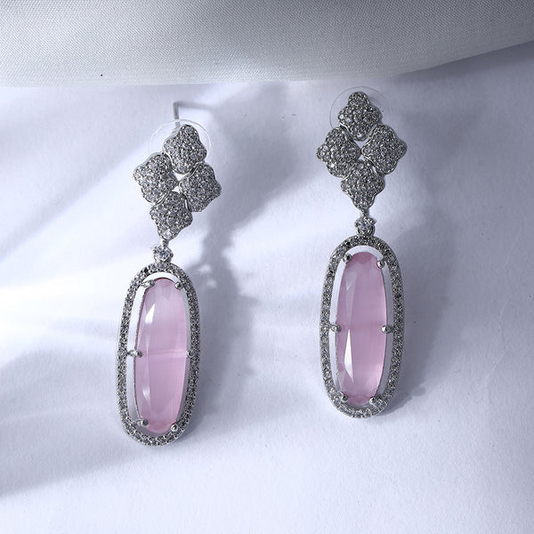 Beautiful Solitaire CZ Doublet Earring