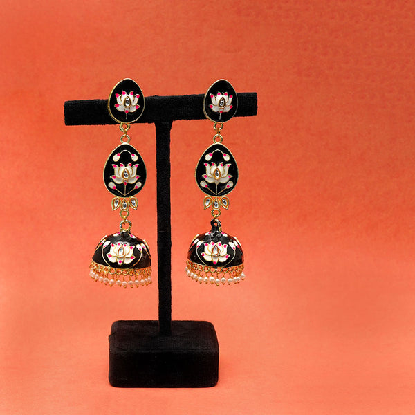 Gold Plated Handmade Minakari Earring