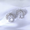 Cubic Zirconia Marquise Drop Wedding Earring