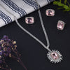 Pink Stone AD Necklace Set