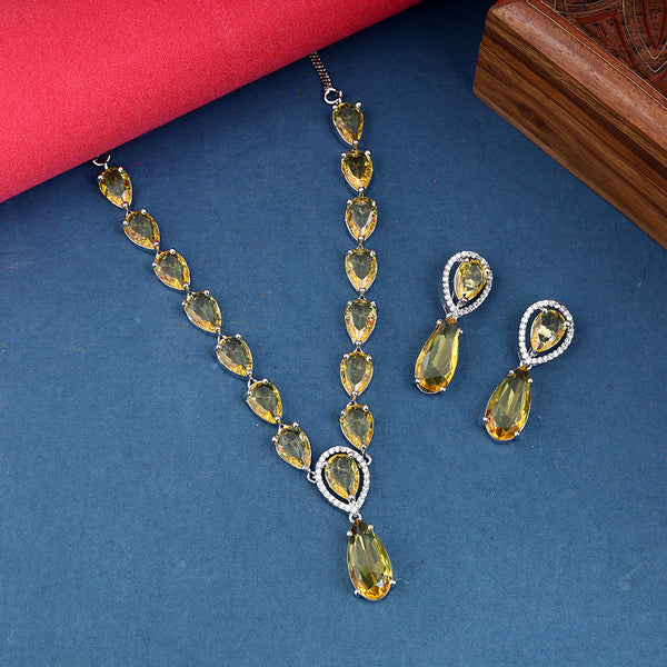 Luxury Teardrop AD Necklace Set