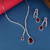 Radiant Ruby Cubic Zirconia Necklace Set
