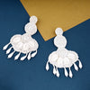 White Beads Shell Earring
