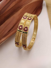 Rajwada Style Gold Plated Kada Bangle