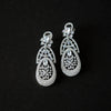 Meraki Rhodium Plated Glamorous Earrings