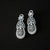 Meraki Rhodium Plated Glamorous Earrings