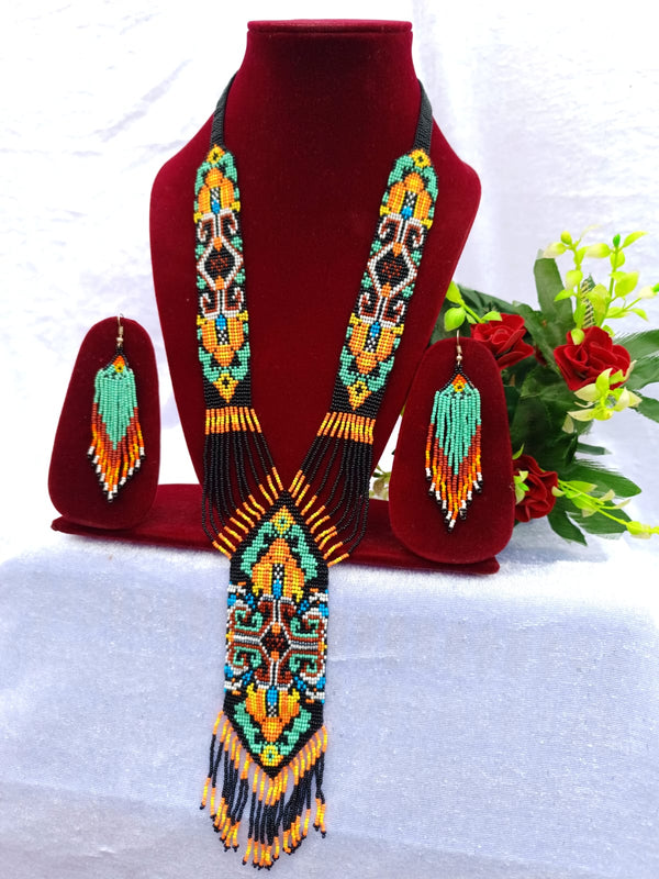 Tribal Multicolor Handcrafted Boho Beaded Layered Necklace Set