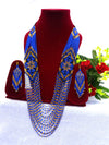 Blue Handmade Beaded Long Set