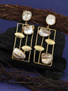 Gold Tone Moon Stone Earring