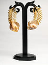 Leaf Style Brass Moon Stone Earring