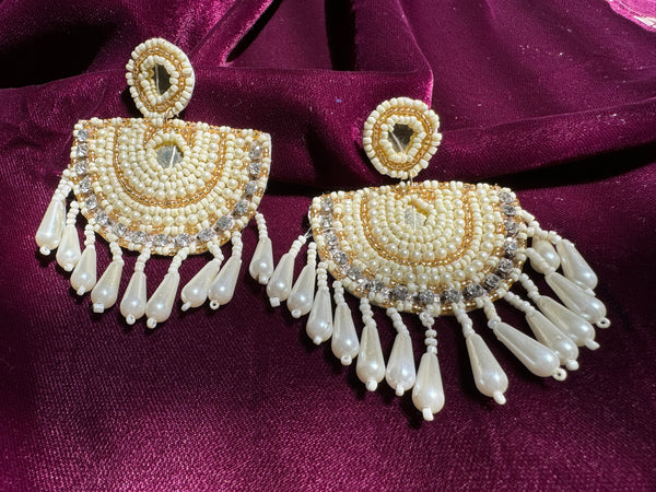 Half Moon Pearl Earring