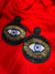 Black Evil Eyes Handmade Earrings